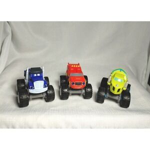 Blaze and the Monster Machines Lot Of 3 ~ Blaze,  Crusher & Zeg 3 Inch Toys